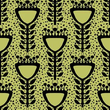 Simple floral seamless pattern with flowers for fabrics and cards and linens Illustrazione stock