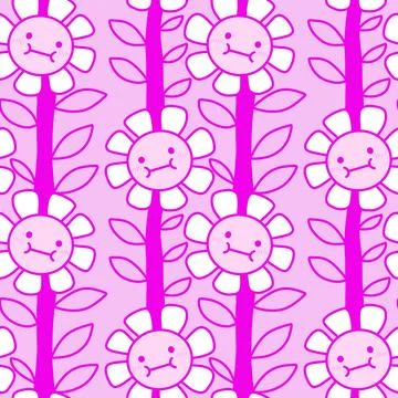 Simple floral seamless pattern with flowers for fabrics and cards and linens Stock Illustration
