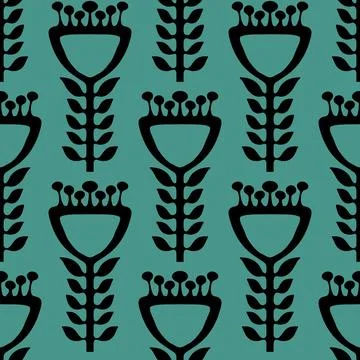 Simple floral seamless pattern with flowers for fabrics and cards and linens Stock Illustration