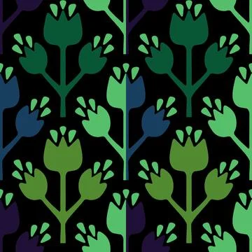 Simple floral seamless pattern with flowers for fabrics and cards and linens Stock Illustration