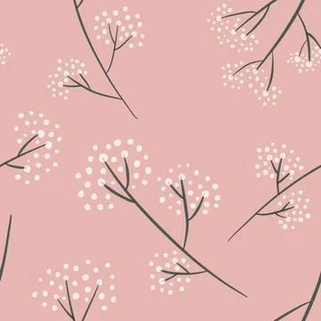 Simple floral seamless pattern with flowers for fabrics and cards and linens Stock Illustration