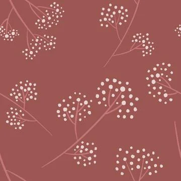 Simple floral seamless pattern with flowers for fabrics and cards and linens Illustrazione stock
