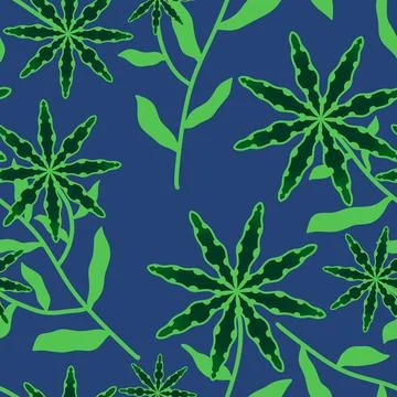 Simple floral seamless pattern with flowers for fabrics and cards and linens Illustrazione stock
