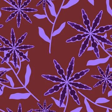 Simple floral seamless pattern with flowers for fabrics and cards and linens Illustrazione stock