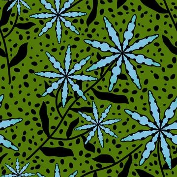 Simple floral seamless pattern with flowers for fabrics and cards and linens Illustrazione stock