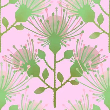 Simple floral seamless pattern with flowers for fabrics and cards and linens Illustrazione stock