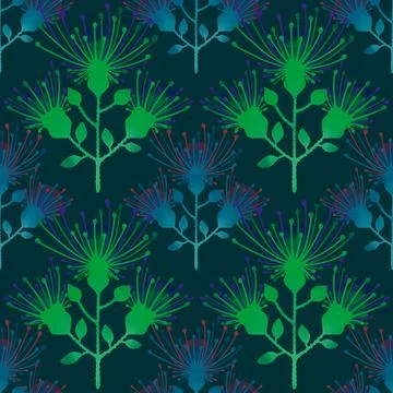 Simple floral seamless pattern with flowers for fabrics and cards and linens Illustrazione stock