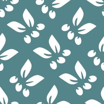 Simple floral seamless pattern. Stock Illustration