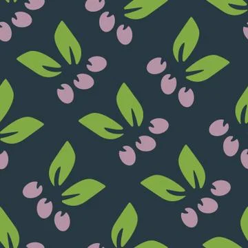 Simple floral seamless pattern. Stock Illustration