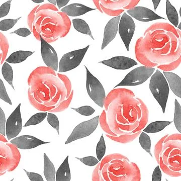 Simple floral seamless pattern Stock Illustration