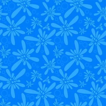 Simple floral seamless patterns Ilustração Stock