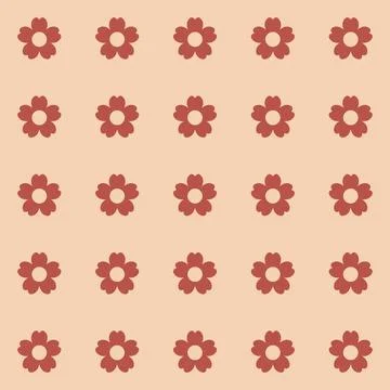 Simple floral spring pattern for printing on fabric or for web design. 스톡 일러스트