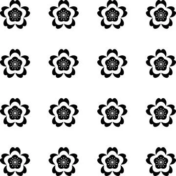 Simple floral spring pattern for printing on fabric or for web design. Illustrazione stock