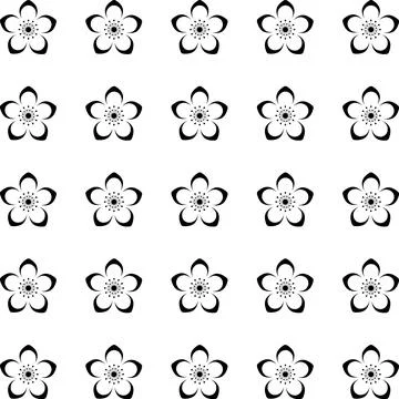 Simple floral spring pattern for printing on fabric or for web design. 库存插图