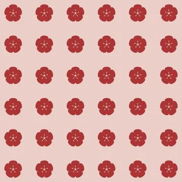 Simple floral spring pattern for printing on fabric or for web design. Illustrazione stock