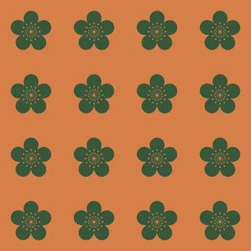 Simple floral spring pattern for printing on fabric or for web design. 库存插图