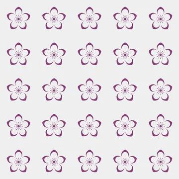 Simple floral spring pattern for printing on fabric or for web design. 스톡 일러스트