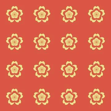 Simple floral spring pattern for printing on fabric or for web design. イラスト素材