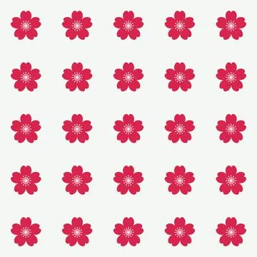 Simple floral spring pattern for printing on fabric or for web design. 库存插图