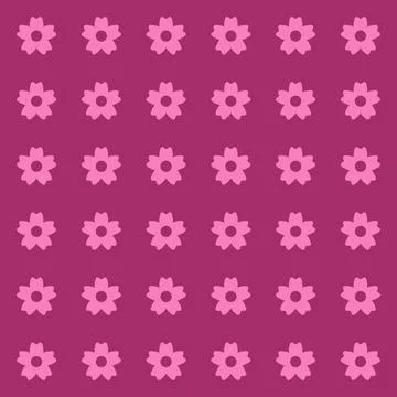 Simple floral spring pattern for printing on fabric or for web design. Illustrazione stock