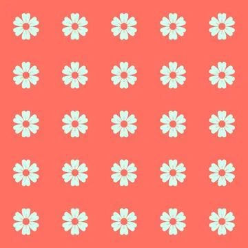 Simple floral spring pattern for printing on fabric or for web design. Illustrazione stock