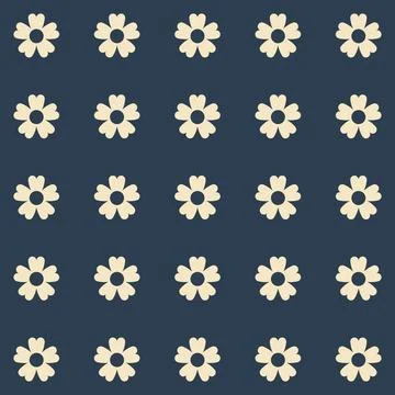 Simple floral spring pattern for printing on fabric or for web design. Illustrazione stock