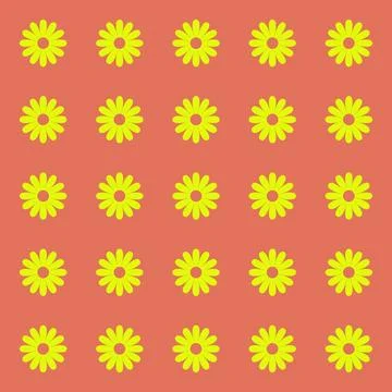 Simple floral spring pattern for printing on fabric or for web design. イラスト素材