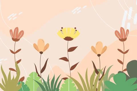 Simple Flower Background Vector Stock Illustration