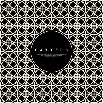 Simple flower circle line abstract seamless pattern. Floral round ornate pattern Stock Illustration