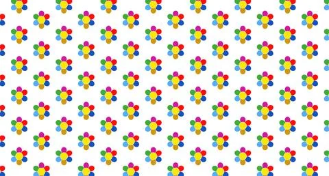Simple Flower Fabric painting Pattern Background for web or print. Floral spring 库存插图