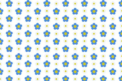 Simple Flower Fabric painting Pattern Background for web or print. Floral spring Stock Illustration