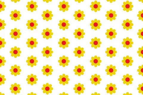 Simple Flower Fabric painting Pattern Background for web or print. Stock Illustration
