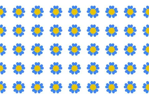 Simple Flower Fabric painting Pattern Background for web or print. Stock Illustration