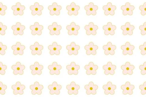 Simple Flower Fabric painting Pattern Background for web or print. 스톡 일러스트