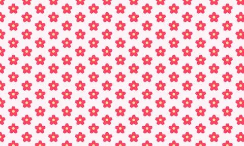 Simple Flower Floral Pattern with light background Stock Illustration