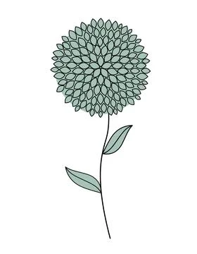 Simple Flower Icon Vector Illustration Stock Illustration