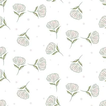 Simple flower pattern vector design. Stock Illustration