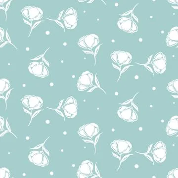 Simple flower pattern vector design. Illustrazione stock