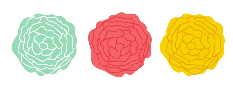 Simple Flower Rose Icon Vector Illustration EPS10 Illustrazione stock