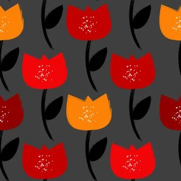 Simple Flower Seamless Pattern Background  Illustration Stock Illustration