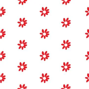 Simple Flower Seamless Pattern Background. Vector Illustration イラスト素材