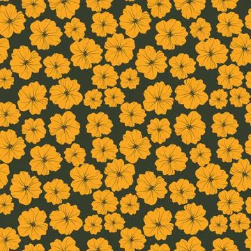 Simple flower seamless pattern design Stock Illustration