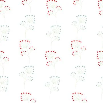 Simple flower seamless pattern Stock Illustration