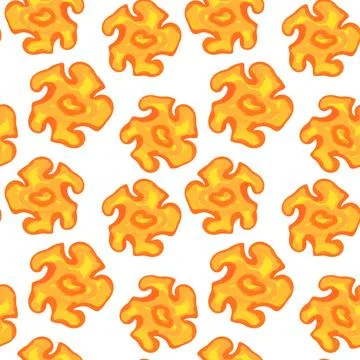 Simple flower seamless pattern, summer spring, bright vivid colors Illustrazione stock