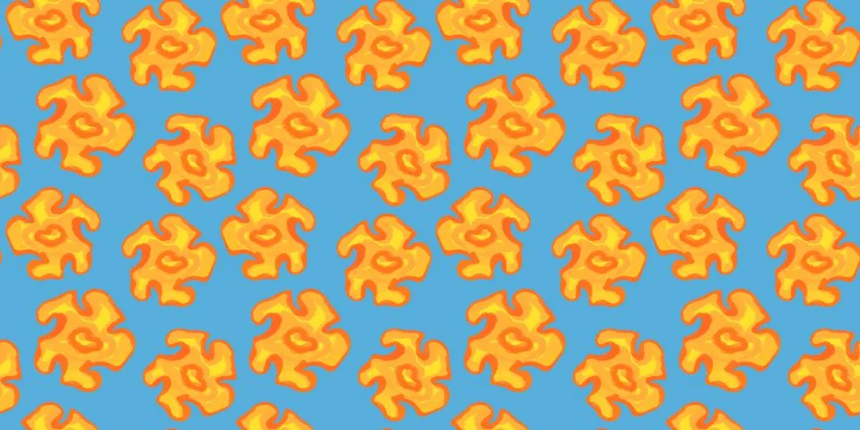 Simple flower seamless pattern, summer spring, bright vivid colors Illustrazione stock