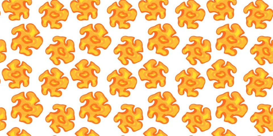 Simple flower seamless pattern, summer spring, bright vivid colors Illustrazione stock