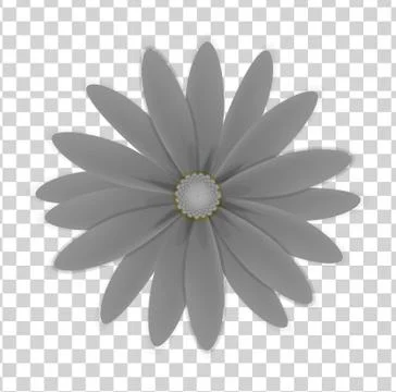 Simple flower on a transparent background Stock Illustration