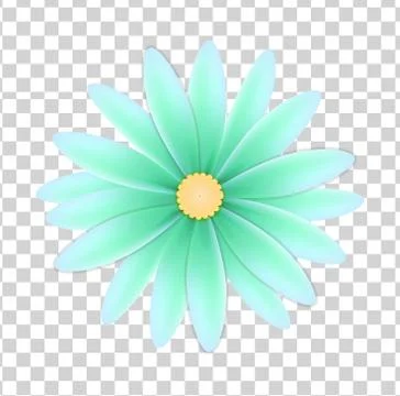 Simple flower on a transparent background Stock Illustration