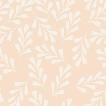 Simple flower twig seamless pattern design Stock Illustration