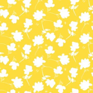 Simple flower yellow pattern vector design. Illustrazione stock